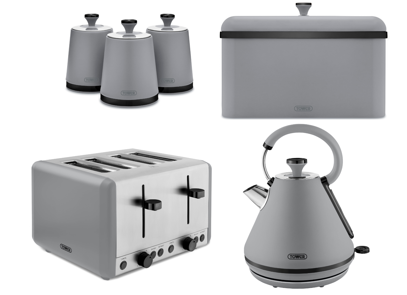 Brass Accents Tower Empire Grey Kettle Tower Empire Kettle And Toaster