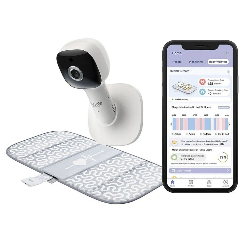 Hubble Dream+ Wi-Fi Video Baby Camera App Connected with Sensor Mat