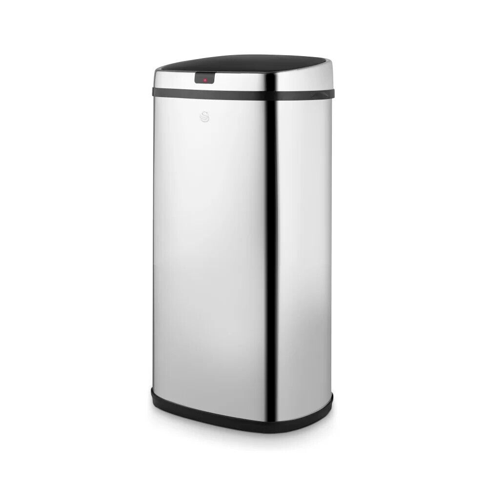 Inmotion 42L Edelstahl-Sensor-Mülleimer – Automatisch, Verchromt, Für Die Küche, 42 Liter Abfalleimer Sensor