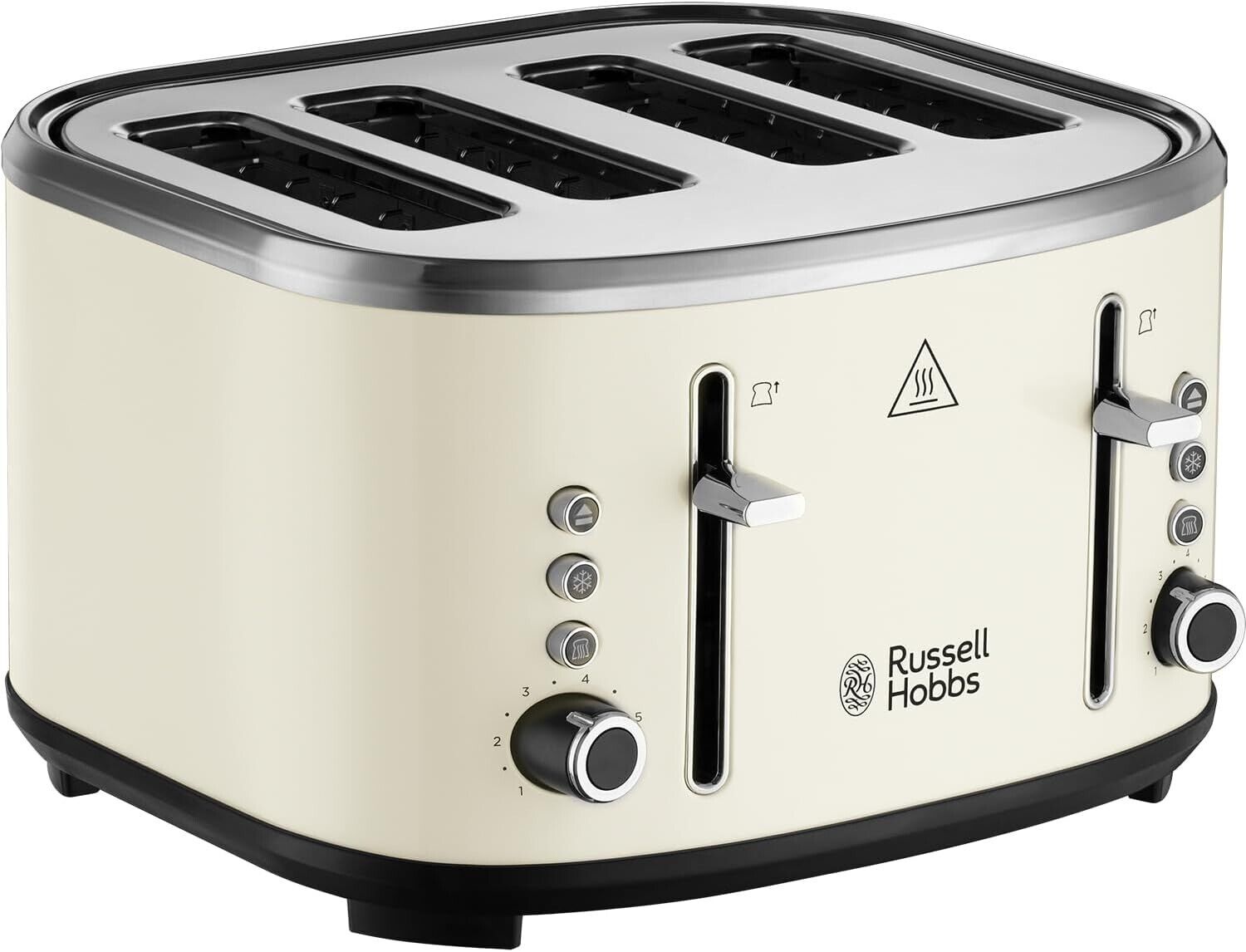 Russell Hobbs Stylevia Cream Slice Wide Slot Toaster 26291