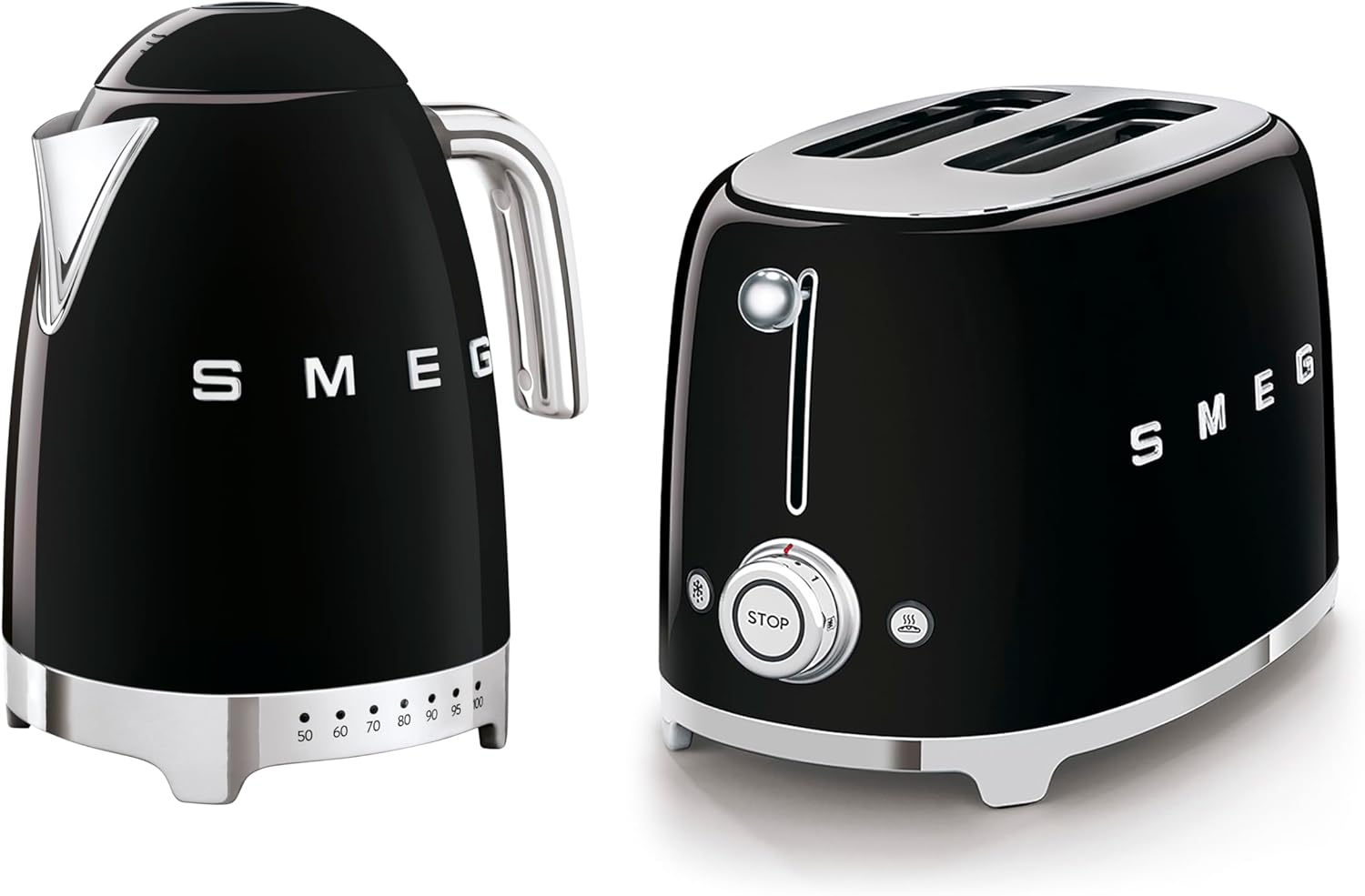 Black Kettle Smeg Toaster Kettle Set Smeg Temperature Control