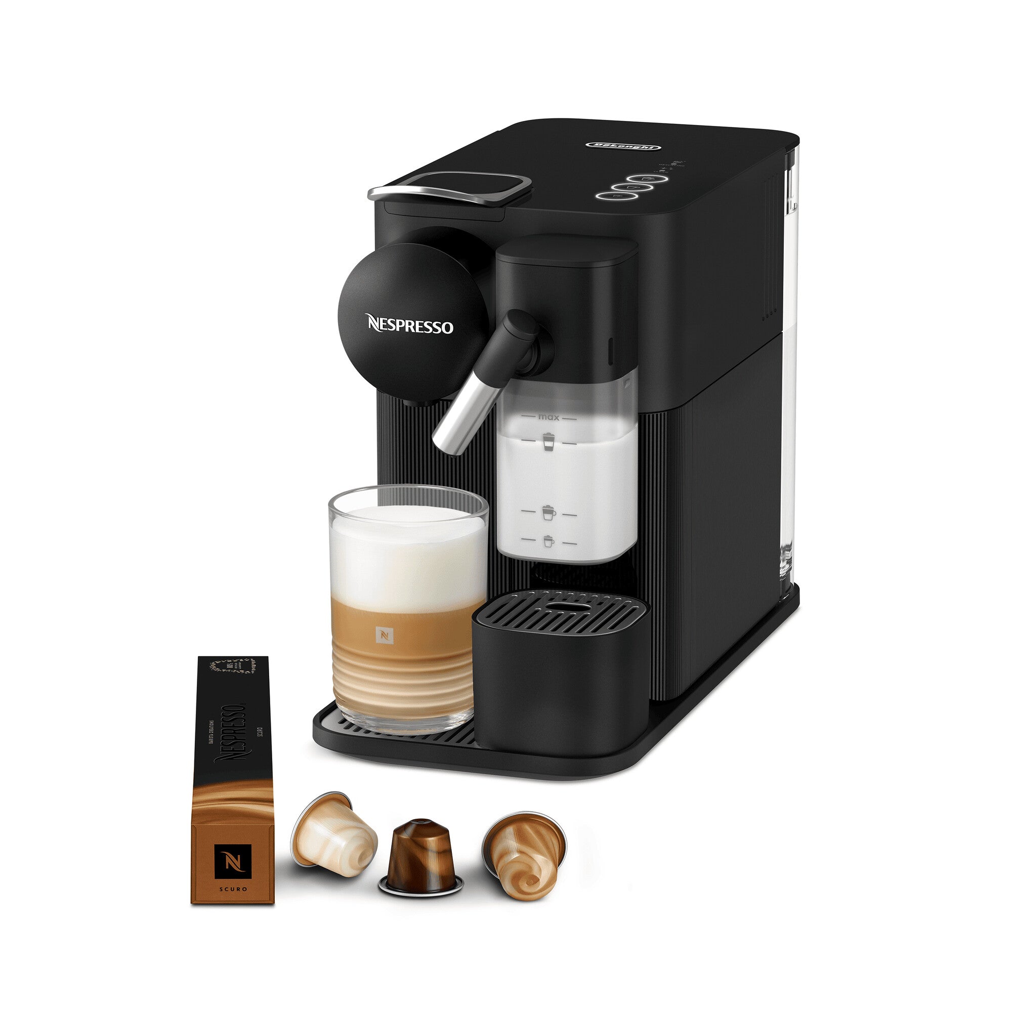 Nespresso Lattissima One Pod Coffee Machine Shadow Black EN510.B