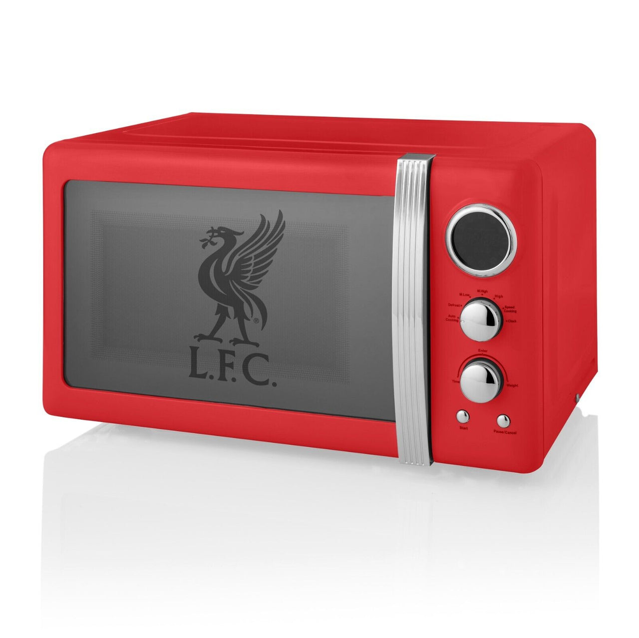 Swan Official Liverpool FC Retro 20L Digital Microwave 800W Red SM22030LIVRN
