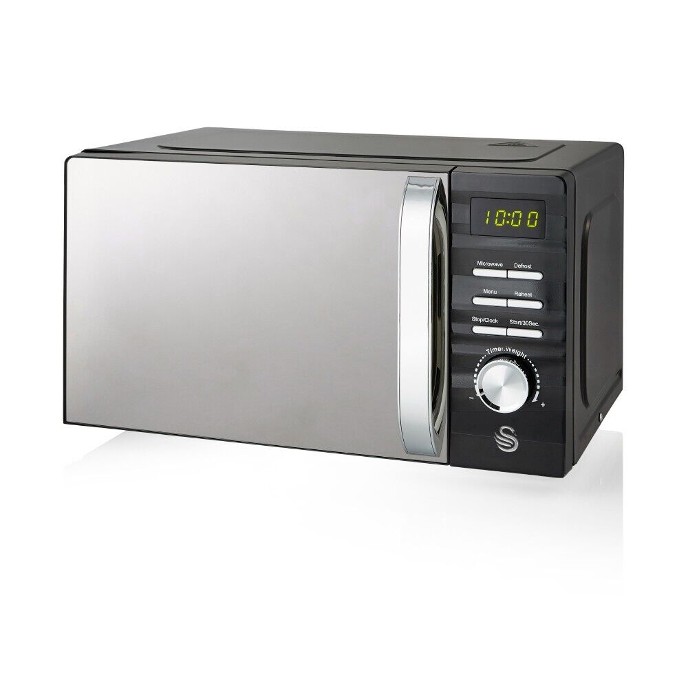 Swan Symphony Black 20L 700W Digital Microwave Oven - 2 Year SWAN Guarantee
