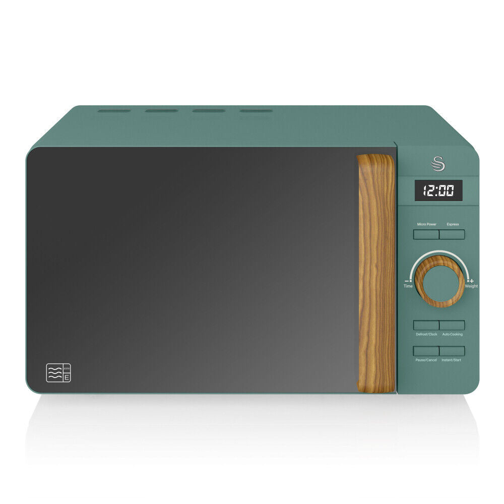 Swan Nordic Modern Pine Green Scandinavian Style Digital 20L 800W Microwave