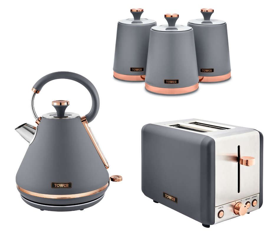 Tower cavaletto grey best sale kettle and toaster