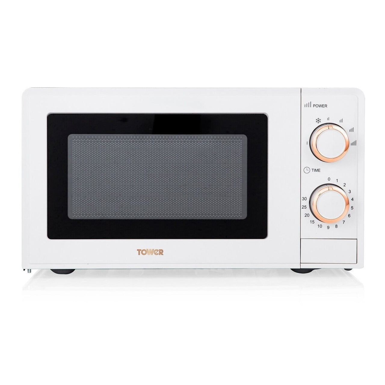 Tower T24029WRG  17L 700W Microwave in White & Rose Gold - New -3 Year Guarantee