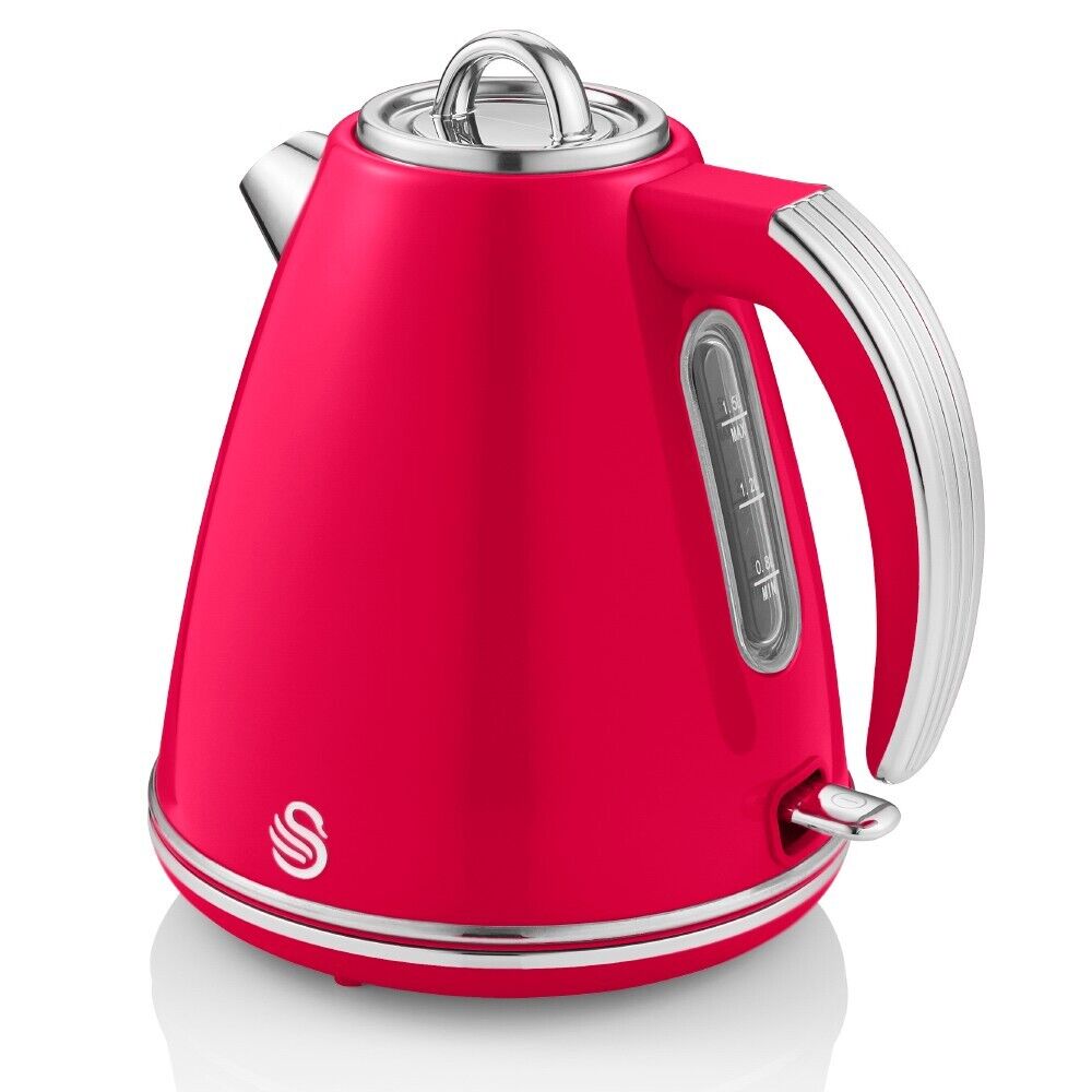 SWAN Retro Red 1.5L 3KW Jug Kettle SK19020RN with SWAN 2 Year Guarantee