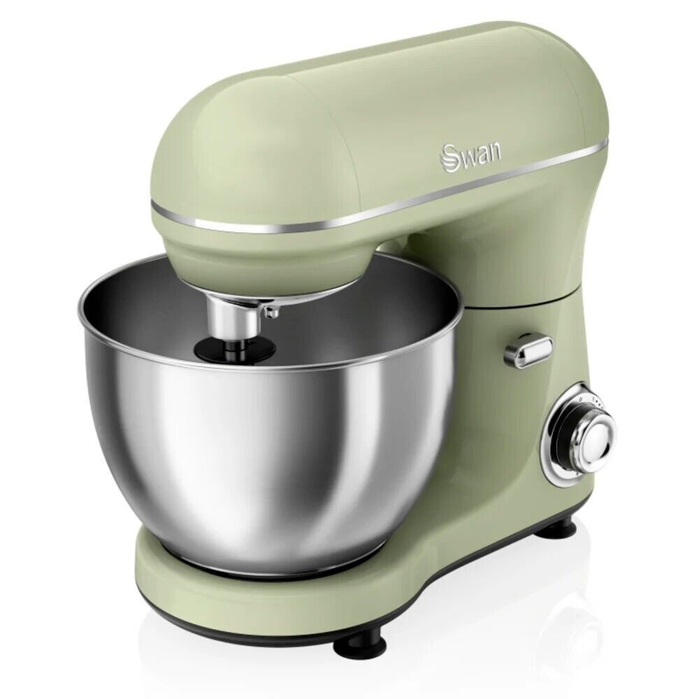 Swan Retro Green Stand Mixer 4L Stainless Steel Bowl 8 Speed Settings SP21060GN