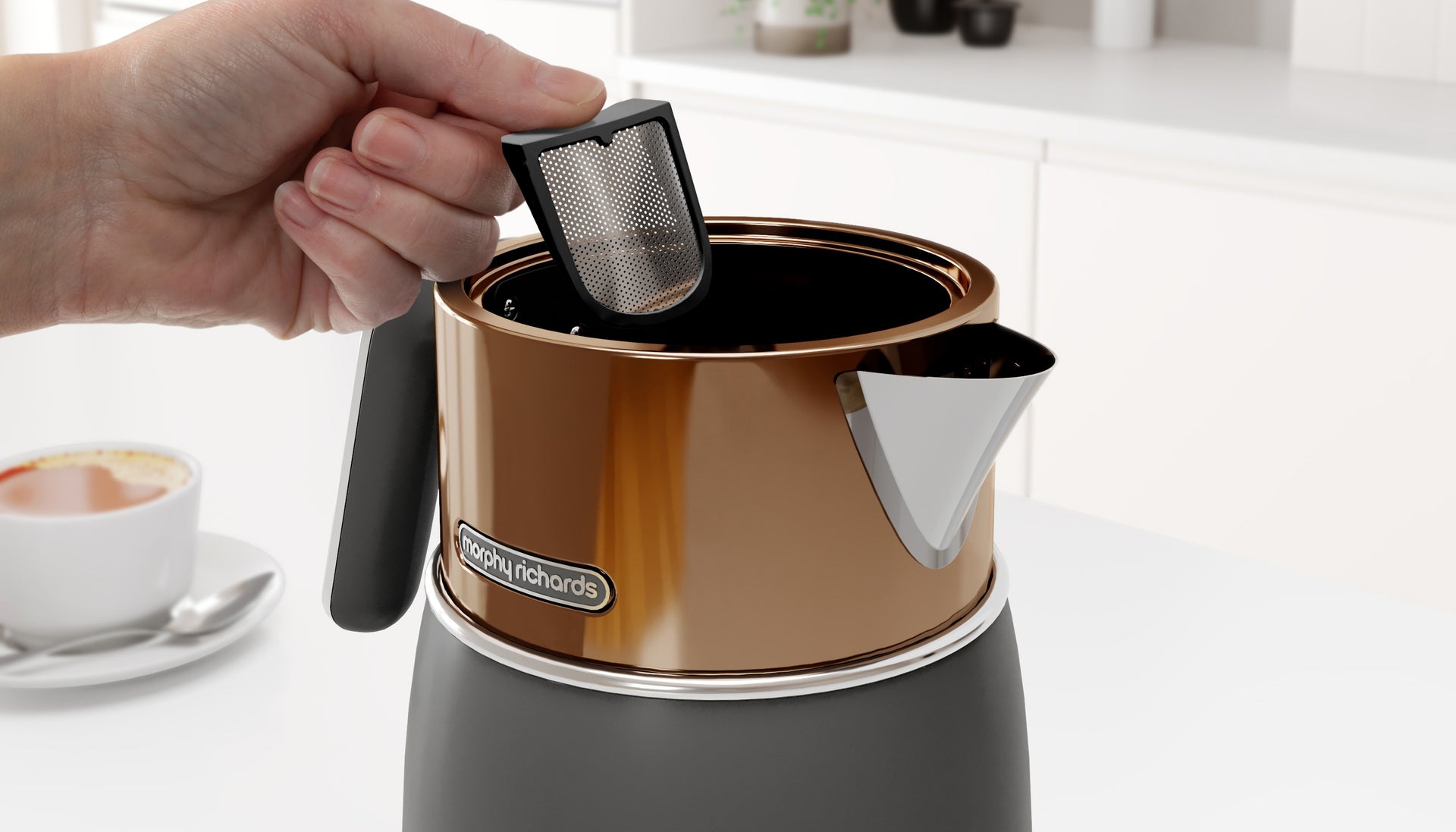 Morphy Richards, Set Porta Tazze E Porta Rotolo Di Carta Acciaio Inox N3w Morphy Richards, Set Porta Tazze E Porta Rotolo Di Carta Acciaio Inox N3w