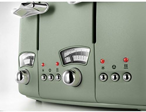 De'Longhi Argento Flora Green 1.7L Kettle & 4 Slice Toaster Matching Set