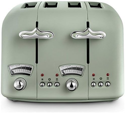 De'Longhi Argento Flora Green 4 Slice Toaster CT04.GR