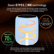 Swan Retro Blue Kitchen Set Kettle Toaster & 4.5L Digital Air Fryer Bundle Set9