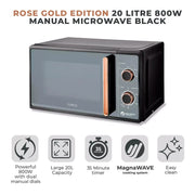 Tower Cavaletto Kettle, 4 Slice Toaster, Canisters, Towel Pole & Microwave Black10