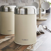 Tower  Infinity Tea Coffee Sugar Canisters in Pebble Kitchen Storage T826101PEB6