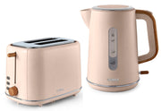 Tower Scandi Kettle & 2 Slice Toaster Scandinavian Design Kitchen Set Pink Clay