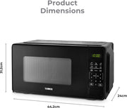 Tower Sonar Black Kettle Toaster Microwave & Canisters Kitchen Bundle Set of 618