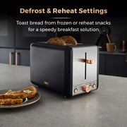 Tower Cavaletto Kettle, 2 Slice Toaster, Canisters, Bread Bin & Towel Pole Black3