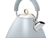Morphy Richards Accents Ocean Grey & Gold 1.5L 3KW Pyramid Kettle & 4 Slice Toaster