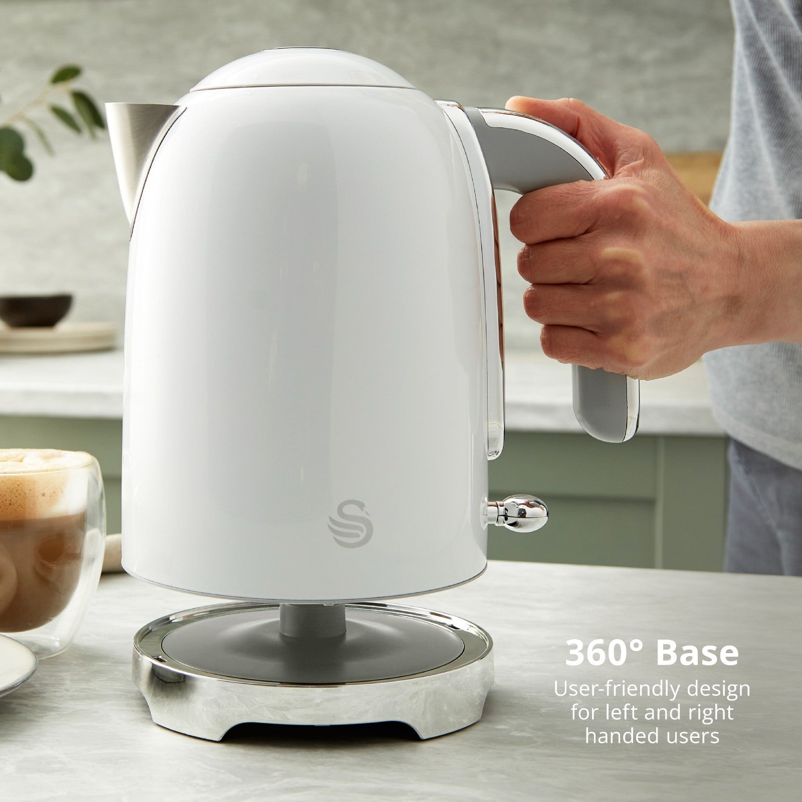 Swan Solace White Kettle Toaster Microwave and Matching Kitchen Storage Set13