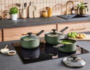 Morphy Richards 3 Piece Pan Set Green Recycled Aluminium Saucepan Set 8590006