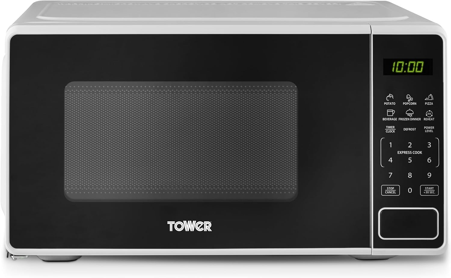 Tower Microwave White 20L 800W Digital 11 Power Levels 6 Auto Cook T24045WHT6