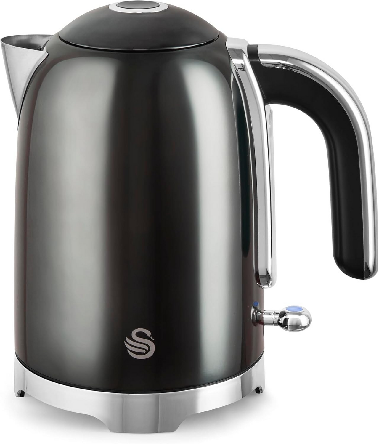 Swan Solace Graphite 1.7L Kettle Rapid Boil High Gloss Finish & Chrome Trim0
