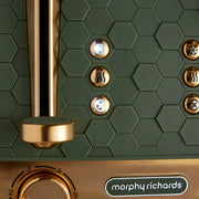 Morphy Richards Cassini 4 Slice Toaster Olivine Green & Gold 2430222