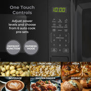 Tower Sonar Black Kettle Toaster Microwave & Canisters Kitchen Bundle Set of 62