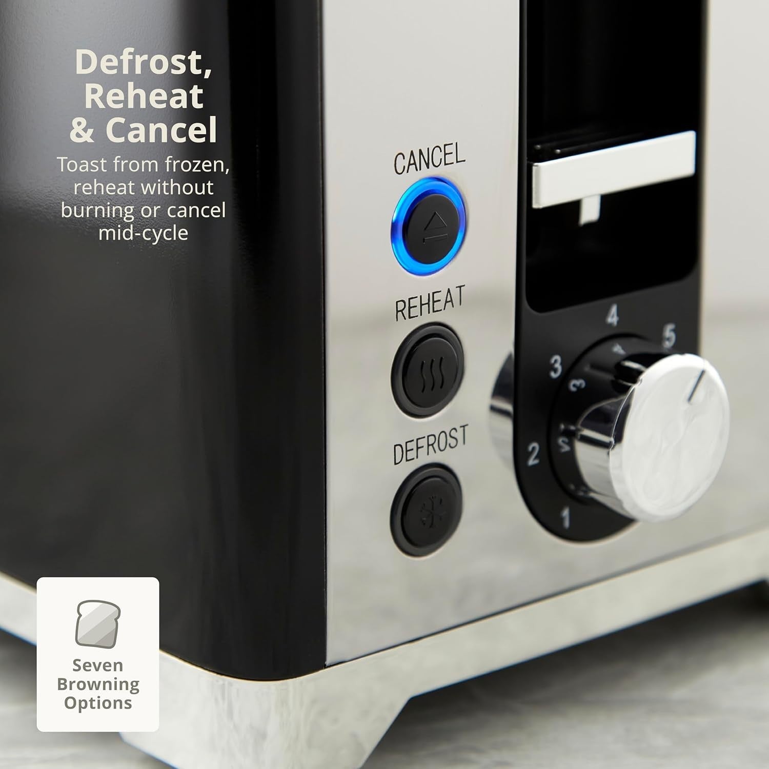 Swan Solace Black Kettle Toaster Microwave & Matching Kitchen Storage Set4