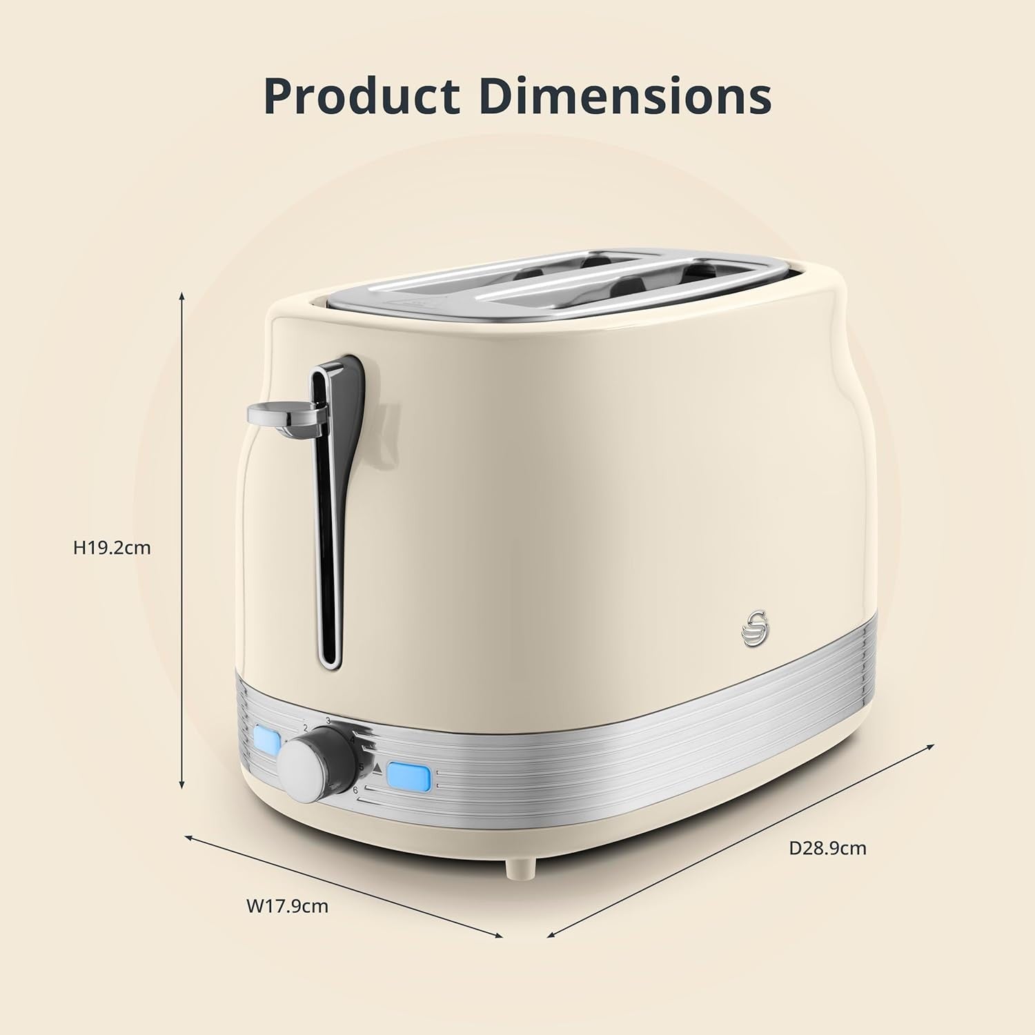 Swan Retro Revive Cream Stovetop Kettle 2 Slice Toaster Microwave Bundle Set13