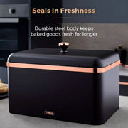 Tower Cavaletto Kettle, 2 Slice Toaster, Canisters, Bread Bin & Towel Pole Black9