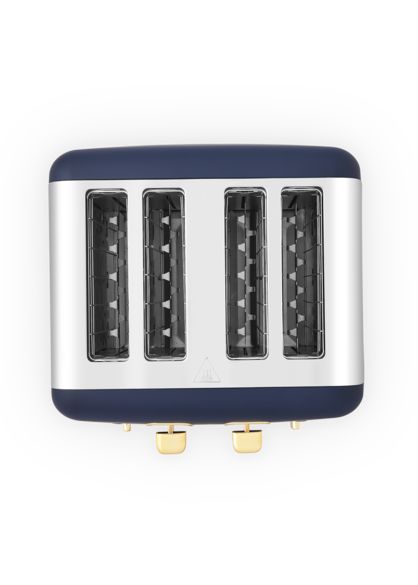 Morphy Richards Accents 4 Slice Toaster in Navy with Gold Accents - 242045