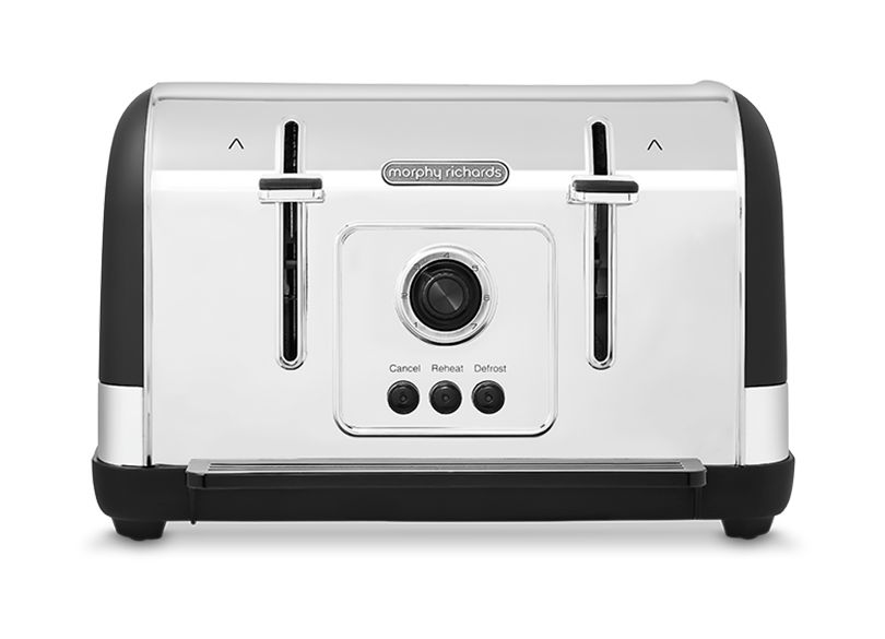 Morphy Richards Venture Black 4 Slice Toaster Black 240131 2 Year Guarantee
