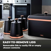 Tower Cavaletto Black Kettle Toaster Microwave Slow Cooker & Kitchen Storage Set15