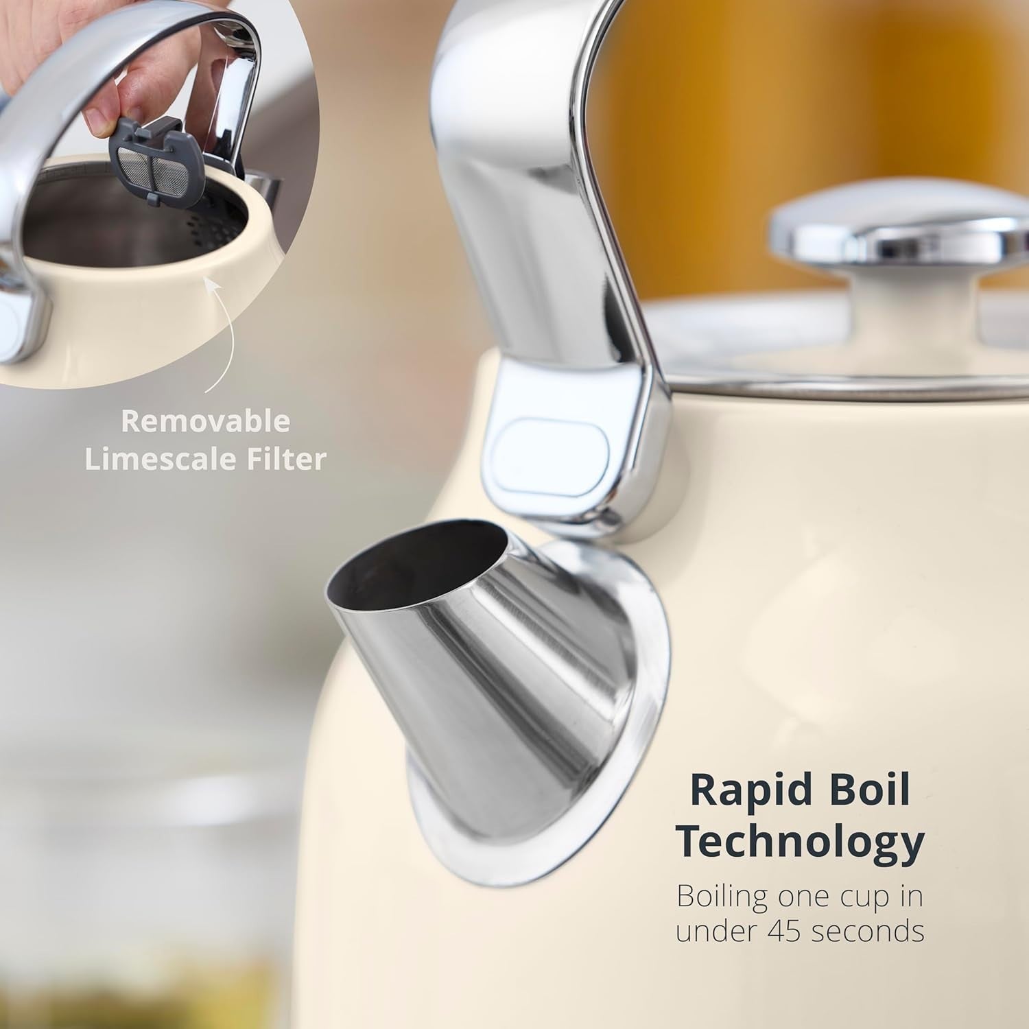 Swan Retro Revive Cream Stovetop Kettle 2 Slice Toaster Microwave Bundle Set9