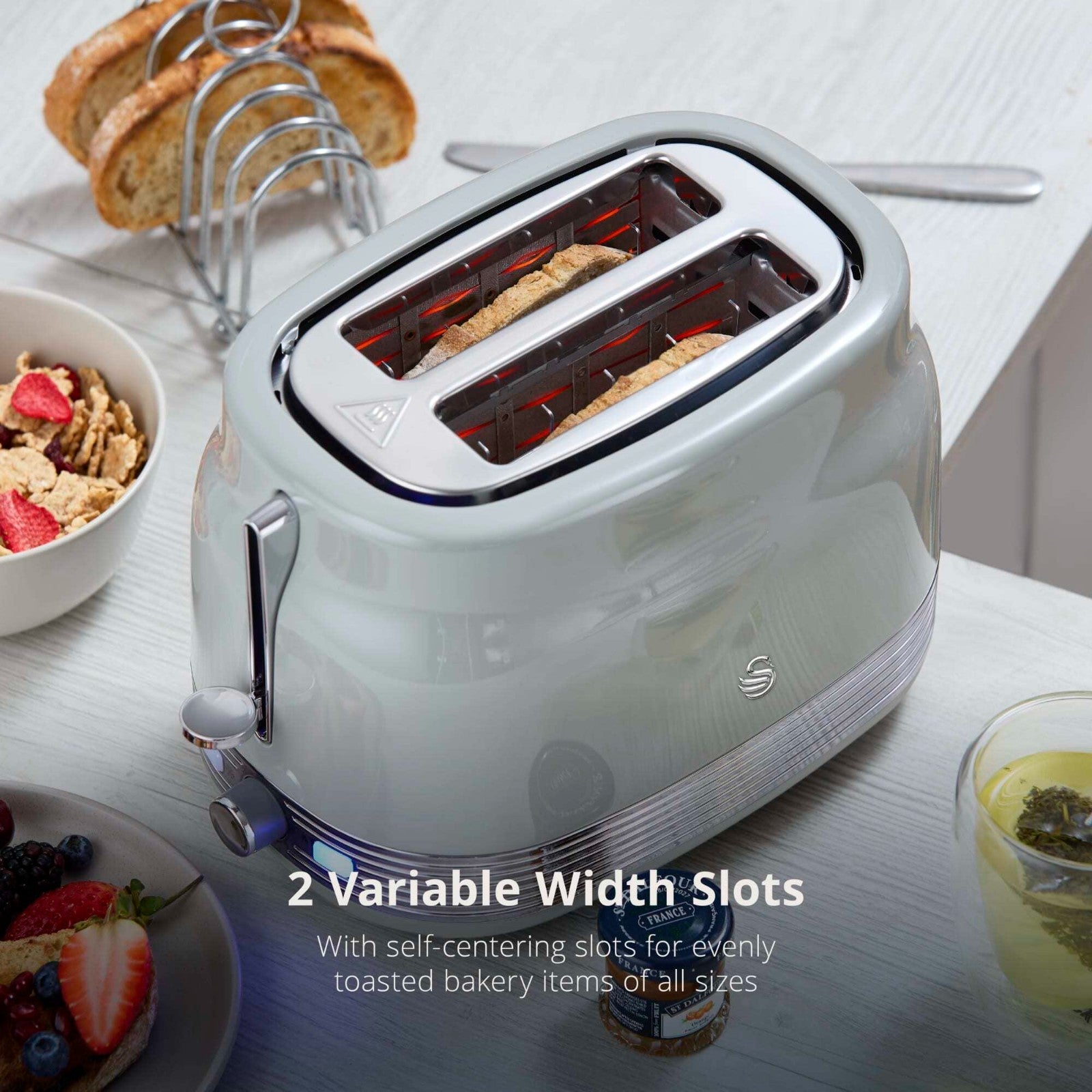 Swan Retro Revive Grey StoveTop Design Kettle 2 Slice Toaster & 4.5L Air Fryer10