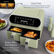 SWAN Retro Green Kettle Toaster Microwave Air Fryer Slow Cooker Kitchen Set7