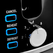 Swan Windsor Black Kettle Toaster Microwave Set Textured Finish Chrome Accents8