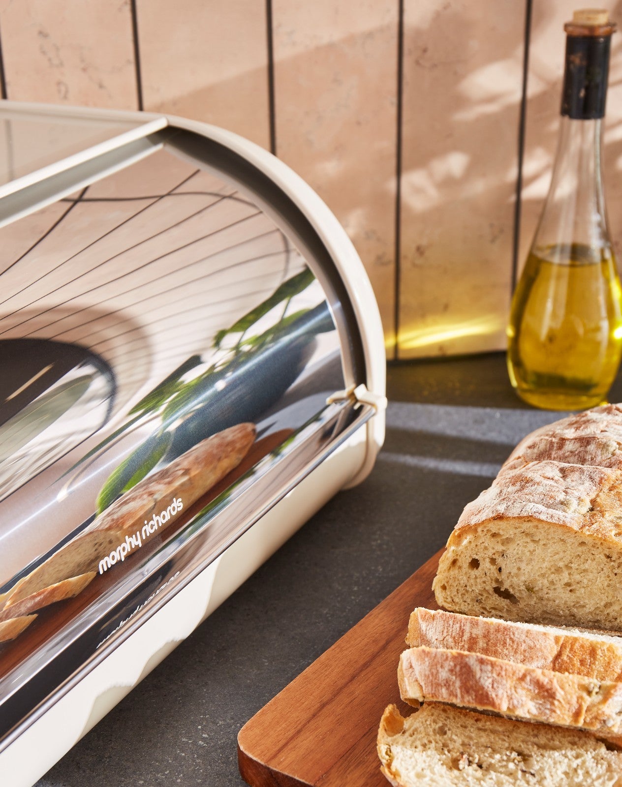 Morphy Richards Equip Bread Bin Cream Large 12L Capacity Kitchen Storage 8320014