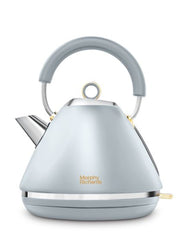 Morphy Richards Accents Ocean Grey & Gold 1.5L 3KW Pyramid Kettle & 4 Slice Toaster