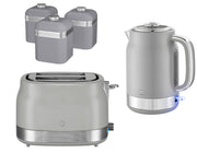 Swan Retro Revive Grey Jug Kettle 2 Slice Toaster Canisters Matching Kitchen Set0