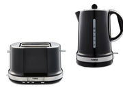 Tower Belle Noir 1.5L 3KW Kettle & 2 Slice Toaster Matching Set in Black