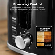 Tower Sonar Black Kettle 2 Slice Toaster & 800W 20L Manual Microwave T24044BLK8