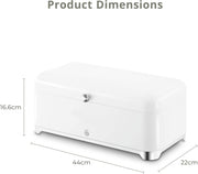 Swan Solace White Breadbin Canisters Kitchen Roll Holder Storage Set Chrome Trim13