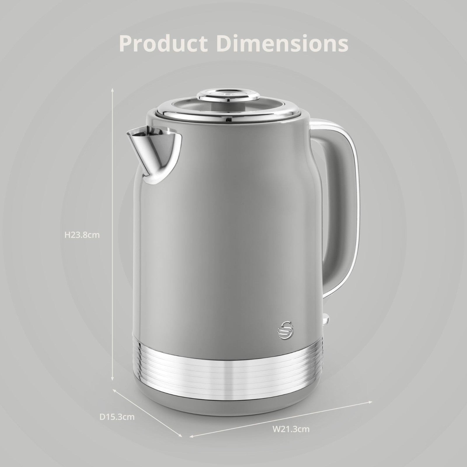 Swan Retro Revive Grey Jug  Kettle 2 Slice Toaster Digital Microwave Kitchen Set8