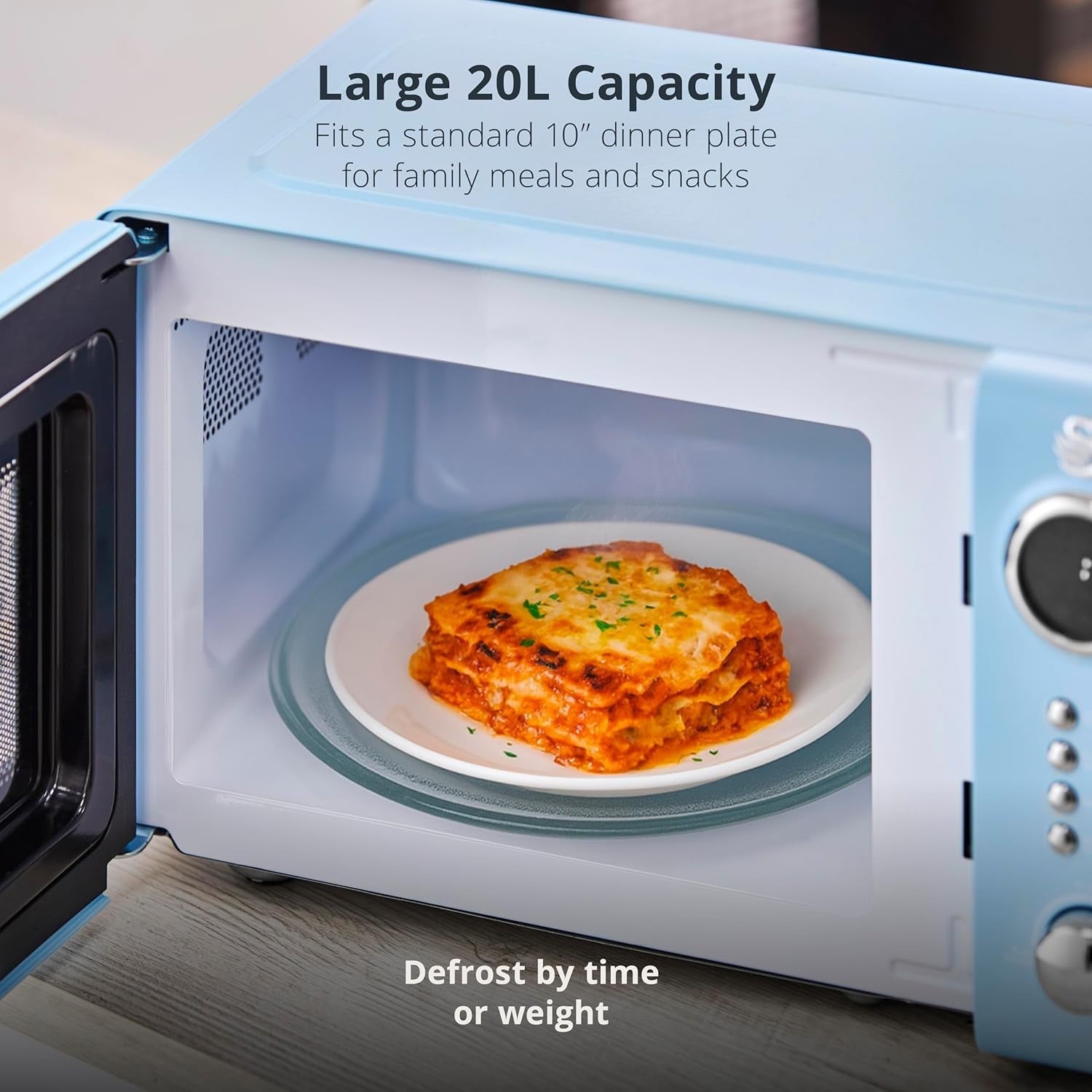 Swan Retro Revive Blue Microwave 20L 800W Digital Microwave SM4425BLU5