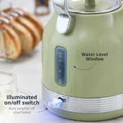 Swan Retro Revive Green Stovetop Design Kettle 2 Slice Toaster & Microwave Set12