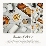 Swan Solace White Breadbin 3 Canisters Matching Kitchen Storage Set Chrome Trim7
