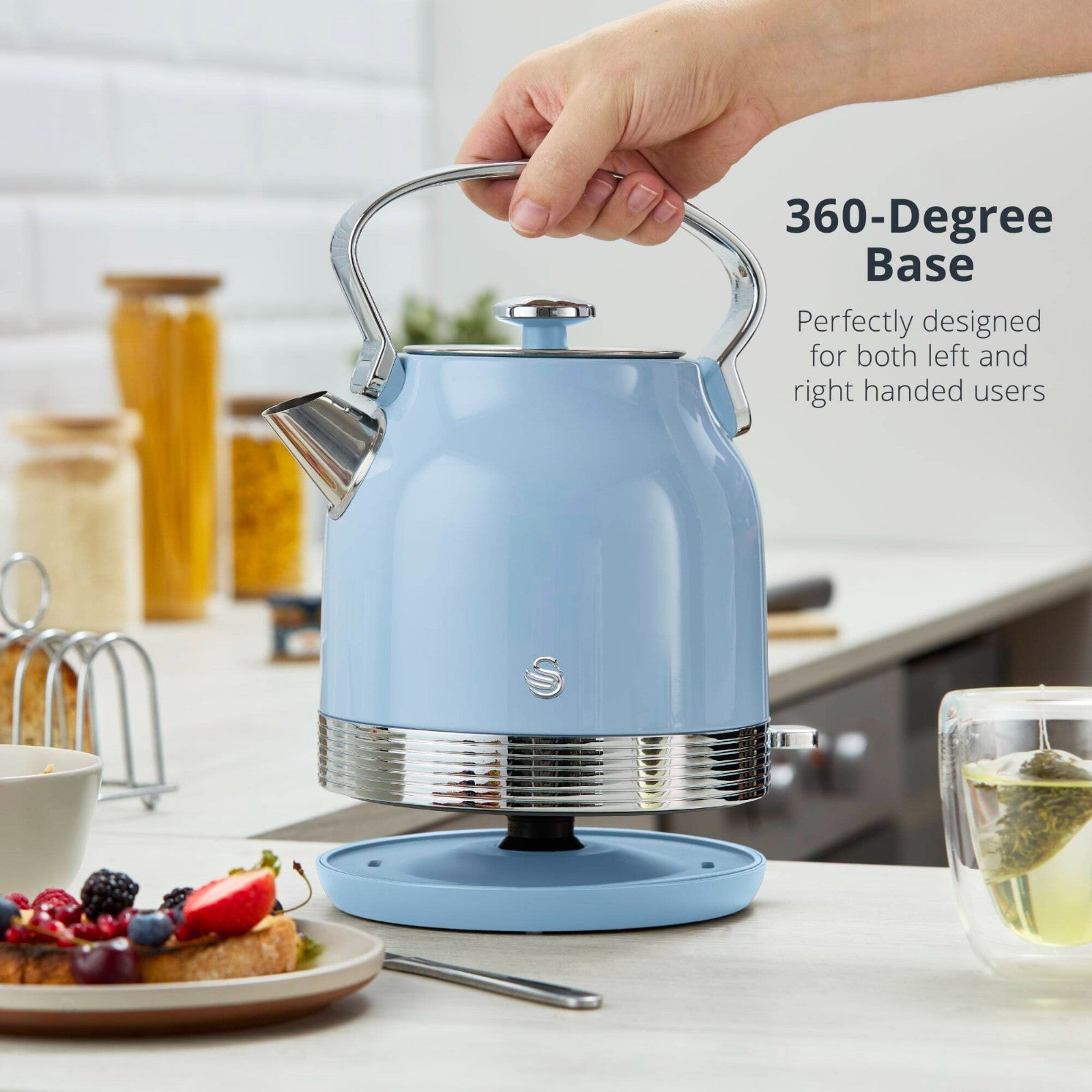 Swan Retro Revive Blue StoveTop Kettle 2 Slice Toaster & 4.5L Digital Air Fryer7